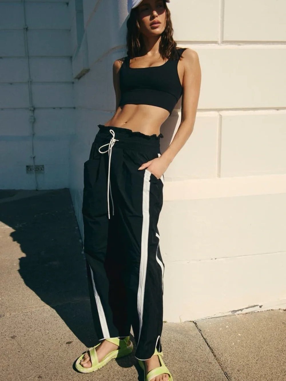 NWT Free People Movement Black Champ Is Here Track Pants Size Large - Picture 6 of 7